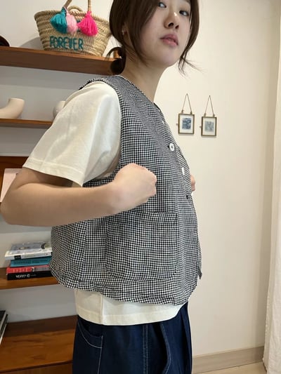 日系麻背心 an502176