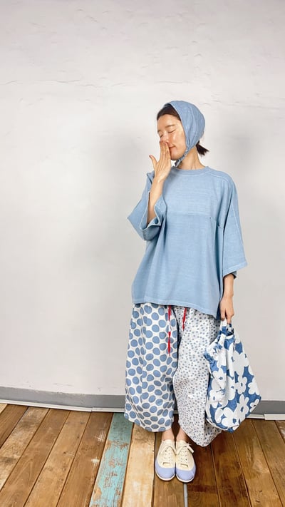 點點撞色褲 26306105