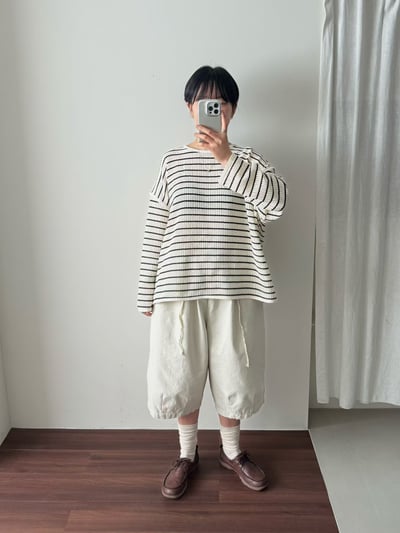 壓褶休閒八分褲 26313164