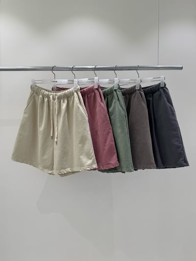 鬆緊腰水洗短褲 206087