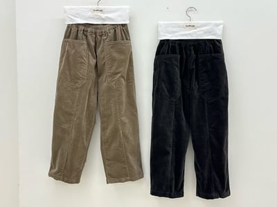 大口袋車線植絨褲 260107011