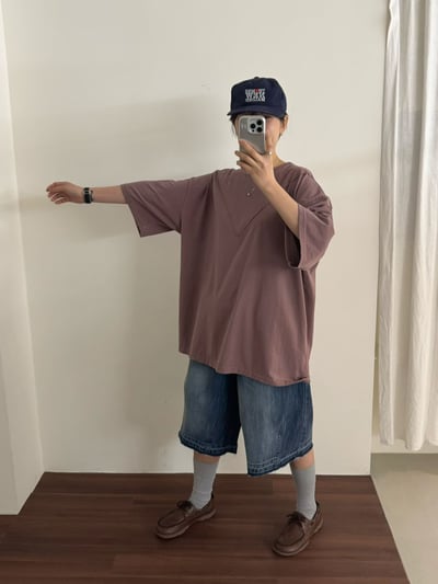 磨白毛邊丹寧褲 26313053