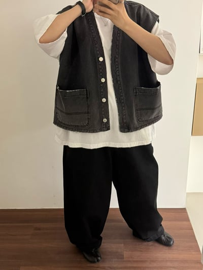 V領牛仔背心 260409105