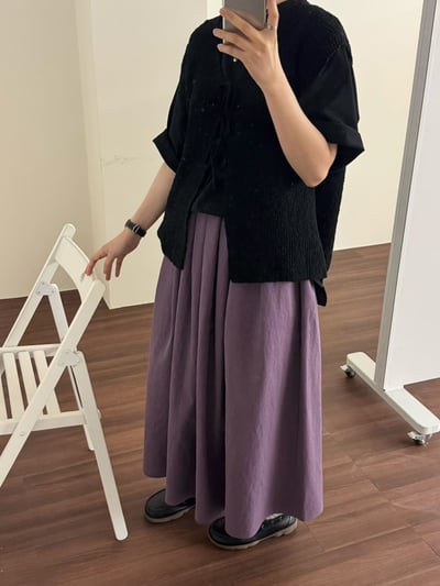 壓褶休閒裙 26313084