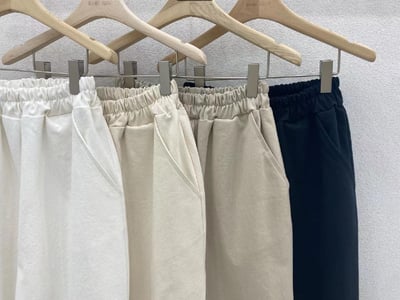 鬆緊棉質褲 B2373