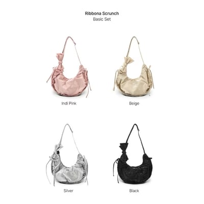 蝴蝶結尼龍半月包 312110