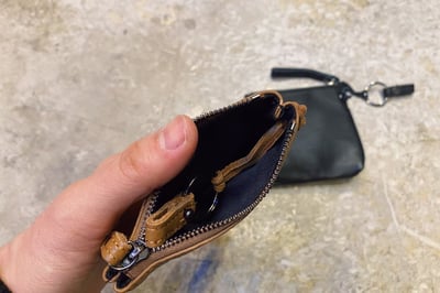 牛皮小方零錢包 d5443