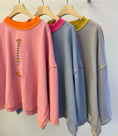 配色領標籤上衣 26306015