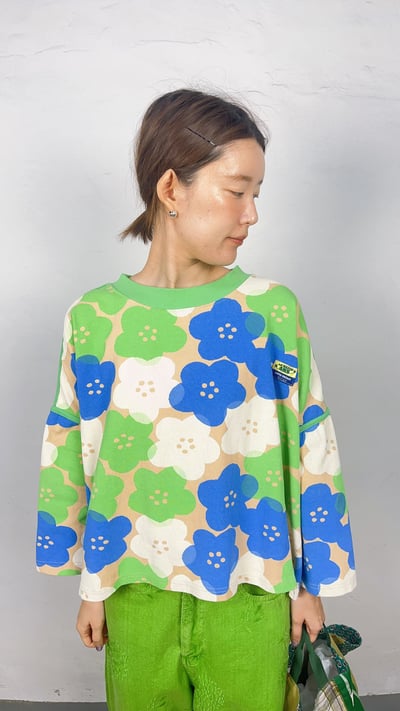 配色花朵上衣 26306113