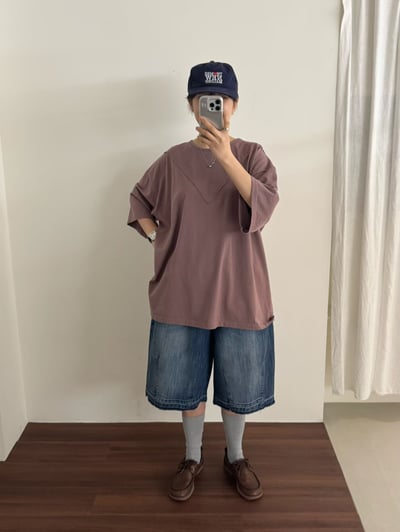 磨白毛邊丹寧褲 26313052