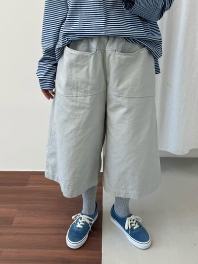 腰鬆緊寬鬆感七分褲 260127052