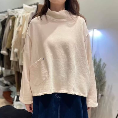 單口袋磨毛上衣 260107061