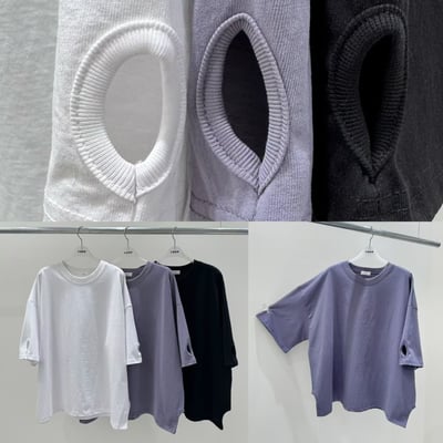 圓領袖子洞洞設計上衣 26226025