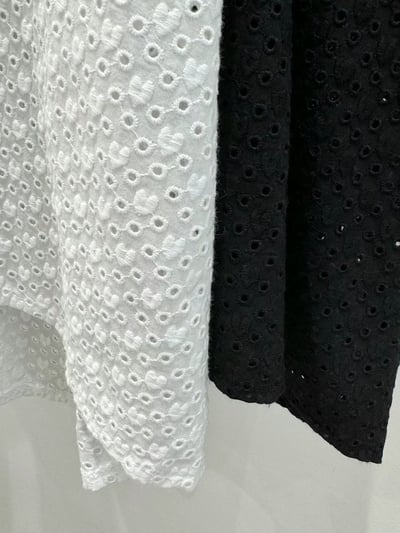 V領單釦鏤空衫 Mi515026