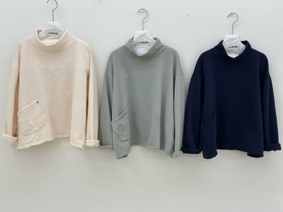 單口袋磨毛上衣 260107065