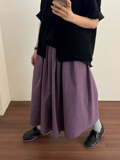 壓褶休閒裙 26313083