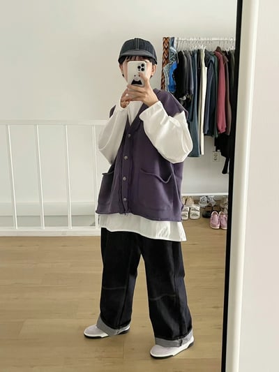 V領開釦背心 Y1026146