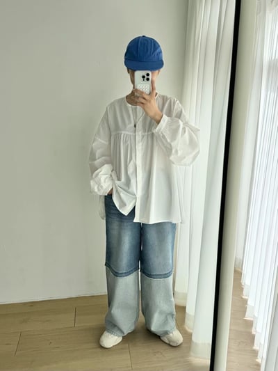 拼接丹寧褲 Ma227074