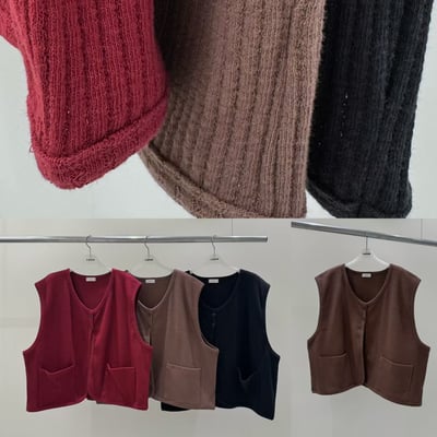 坑條口袋背心 260127099