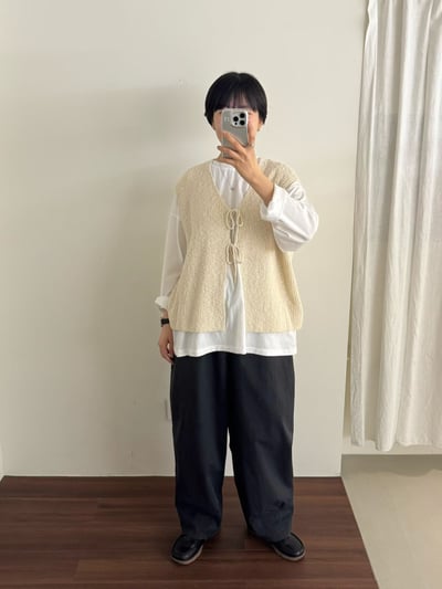 綁帶針織棉背心 26313013