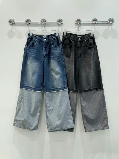 拼接丹寧褲 Ma227079
