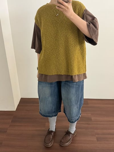 綁帶針織棉背心 26313012