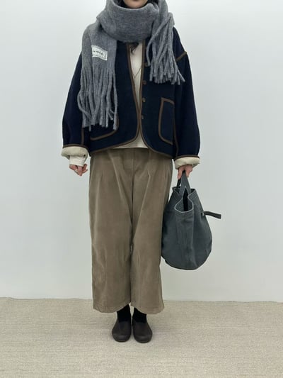 撞色毛呢外 260107142