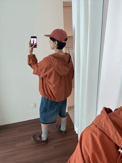 連帽抽繩防曬外 260409014