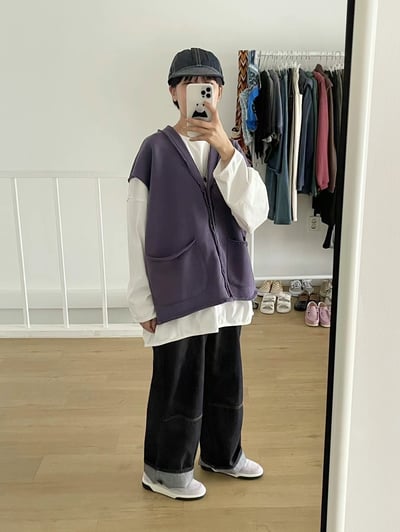 V領開釦背心 Y1026145