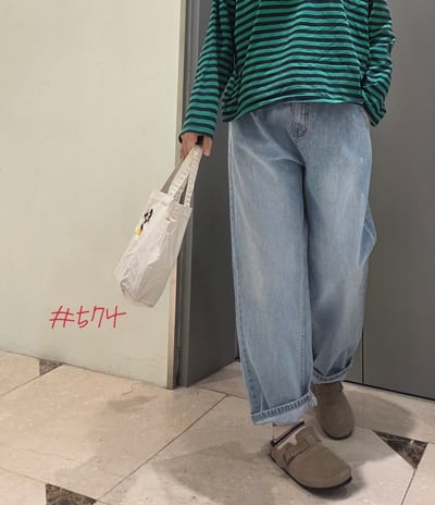 #574壓褶丹寧褲 26310132