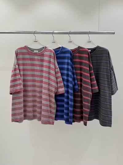 水洗復古條紋上衣 26313148