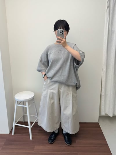 壓摺寬鬆質感褲 260127024