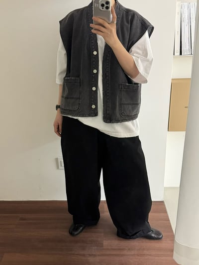 V領牛仔背心 260409107