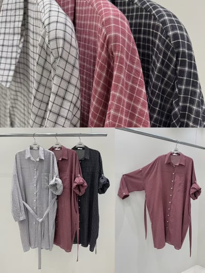 經典格紋長衫 26226053