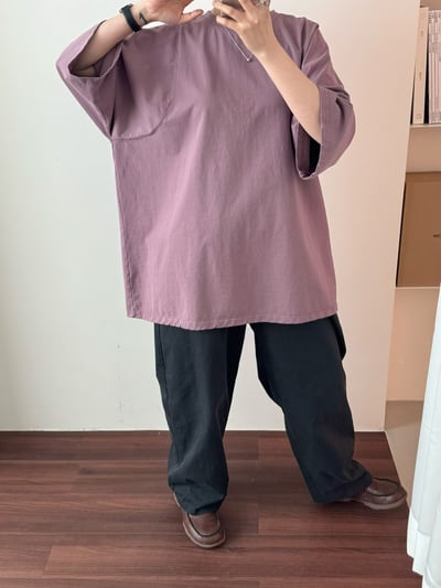 寬鬆感圓領上衣 260409035