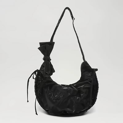 蝴蝶結尼龍半月包 31219