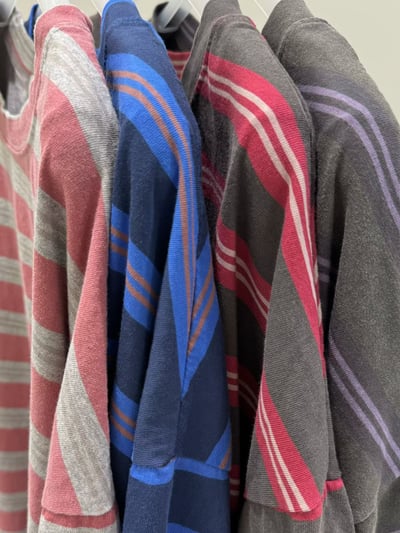 水洗復古條紋上衣 26313149