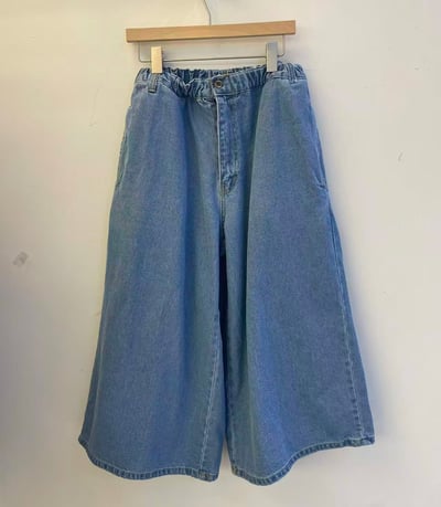 鬆緊腰寬鬆丹寧褲 26306147