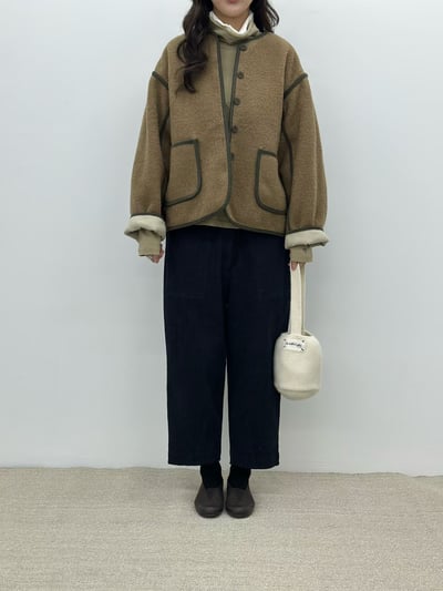 撞色毛呢外 260107143