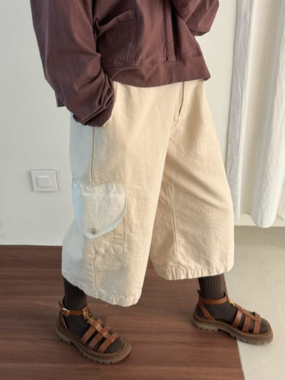 愛心口袋休閒褲 206035