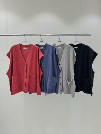 V領雙口袋背心 26226091