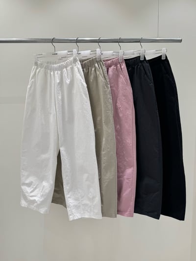 鬆緊腰直筒休閒褲 26313032