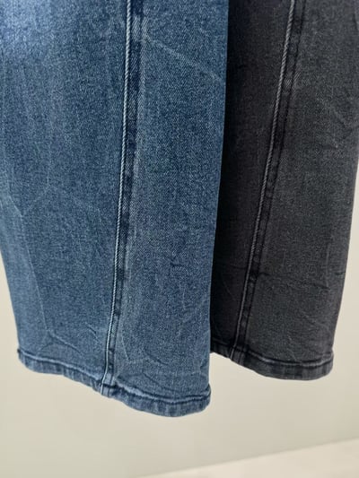 鬆緊腰磨白牛仔褲 260115123