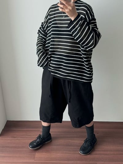 壓褶休閒八分褲 26313163