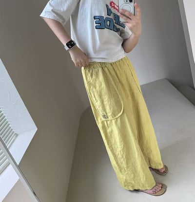 大口袋標籤褲 S7064
