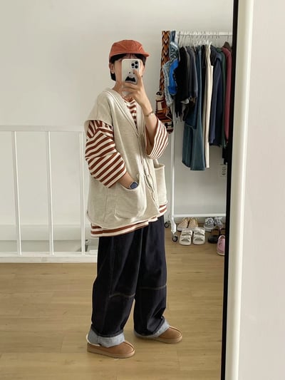 V領開釦背心 Y10261411