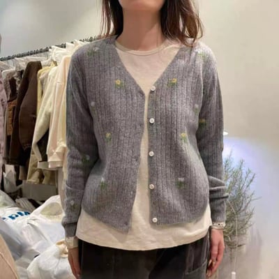 小花羊毛針織外 260107041