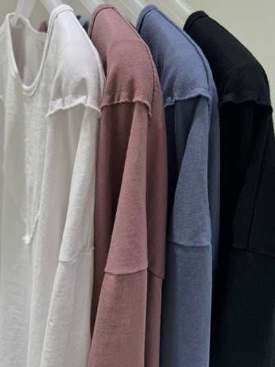 拼接感圓領上衣 26226062