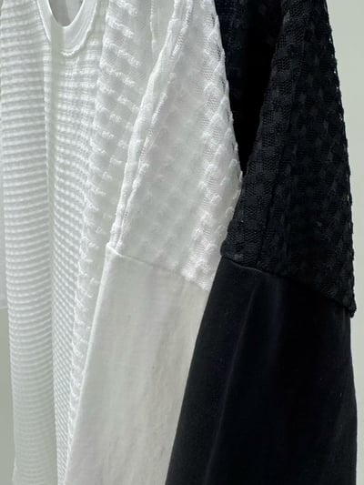 異材質餅乾格上衣 260409068