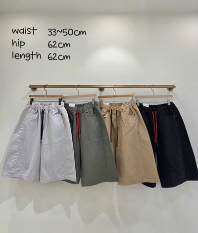 鬆緊腰抽繩休閒短褲 26310112